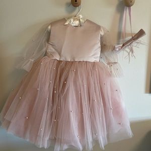Baby Girl dress Special Occasion with a bow.
